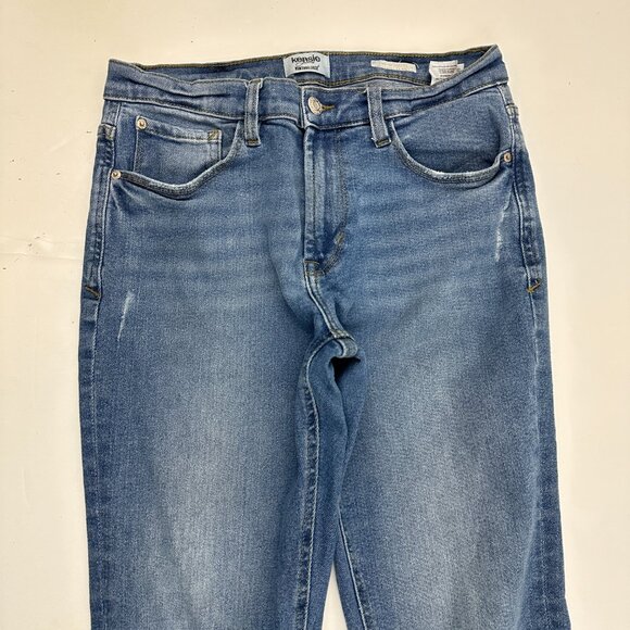 Kensie Ultimate High Rise Skinny Distressed Raw Hem Slit hem Women size 6 Jeans - Picture 2 of 6